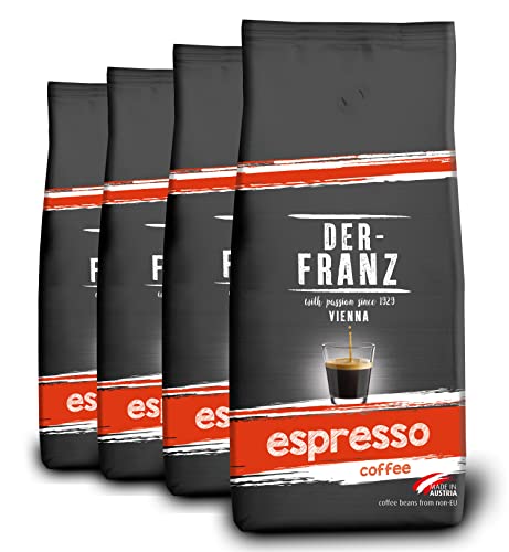 espresso kaffee ganze bohne 4 x 1000 g von der-franz intensiv 5/5 arabica robusta