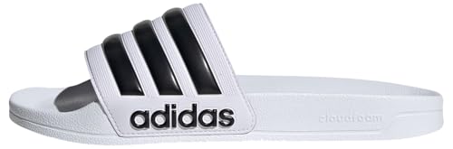 adidas adilette shower slides unisex 46 eu cloud white/core black