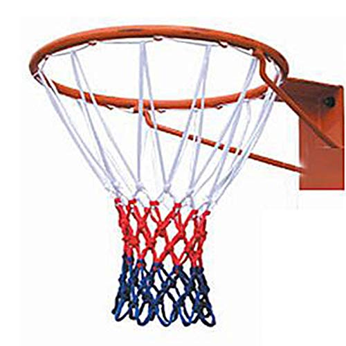 movkzacv basketballnetz 50 cm robust dreifarbig polypropylen für outdoor indoor sport 12 schlaufen