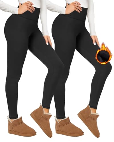 campsnail thermo leggings damen gefüttert winter high waist sport blickdicht schwarz L/XL