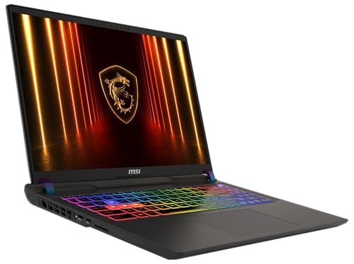 msi vector a16 hx gaming notebook ryzen 7 8840hx, 16gb, 1tb ssd, rtx 5070 ti 12gb
