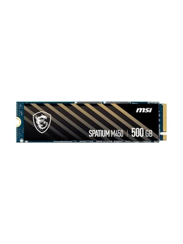 msi spatium m450 500gb nvme m.2 ssd pci-e 4.0 3d-nand