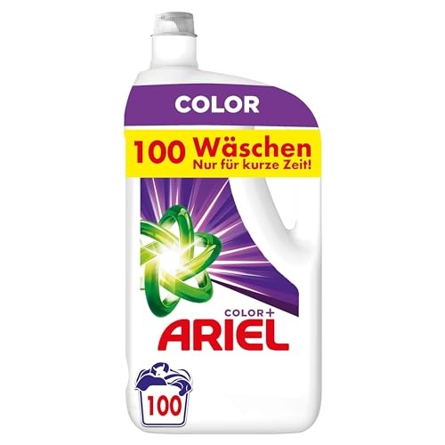 Ariel flüssigwaschmittel, 100 waschladungen, kraftvolle fleckenentfernung color