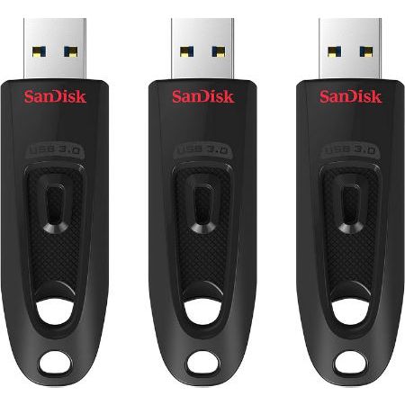 sanDisk Ultra USB 3.0 sticks 3er pack je 64 GB für 16,99 Euro