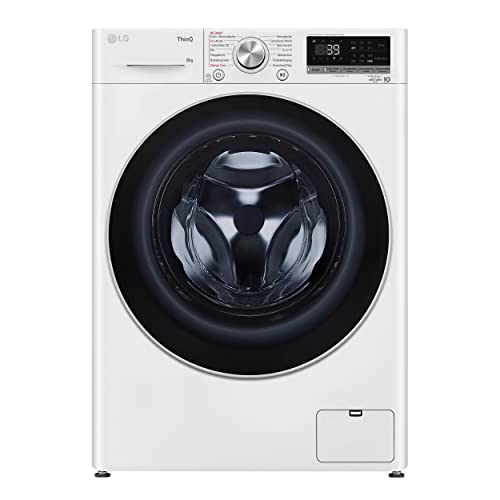 lg electronics frontlader-waschmaschine 8 kg, wi-fi, dampfreinigung, turbo wash 360