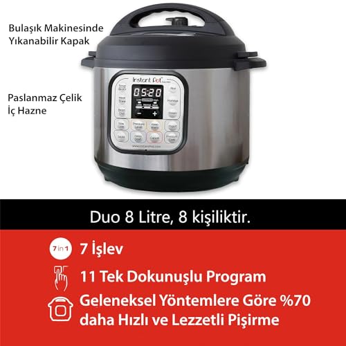 instant pot duo 80 multikocher 1200 w 7,6 l edelstahl schnellkochtopf dampfgarer