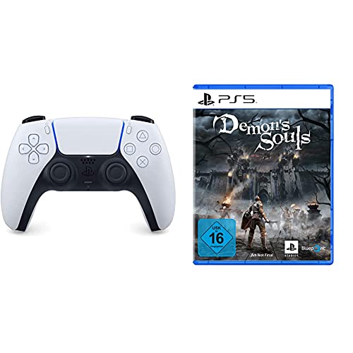 sony dualsense wireless-controller für playstation 5 + demon souls spiel