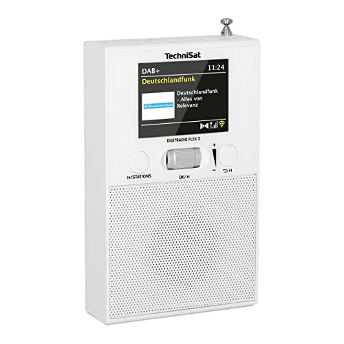 techniSat digitRadio flex 2 DAB radio mit bluetooth, fm, audio input, wecker, weiß