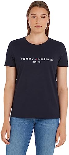 Tommy Hilfiger Damen T-Shirt Kurzarm Heritage Rundhals