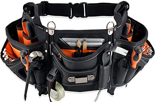 welkinland werkzeuggürtel 18 taschen für schreiner, bau, hvac, werkzeuge