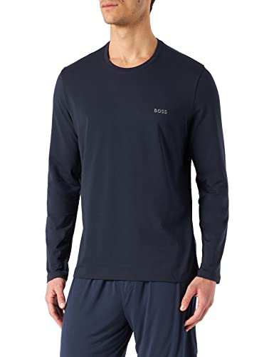 Produktbild: boss herren longsleeve shirt crew-neck mix and match, dunkelblau, größe l