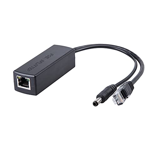 10Gtek Gigabit POE-Splitter 48V auf 12V, IEEE 802.3af/at, 10/100/1000 Mbit/s für Überwachungskamera, Access Point, VoIP