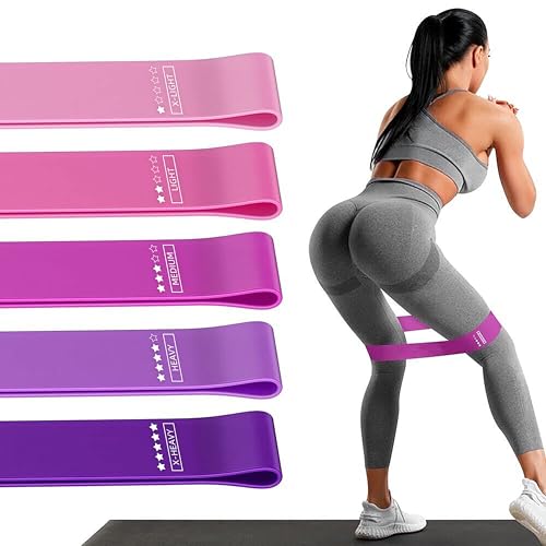 fitnessbänder 5er set widerstandsbänder für krafttraining, yoga, pilates und physiotherapie