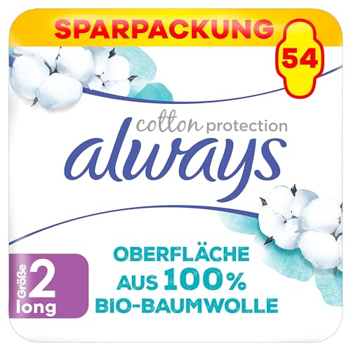 Produktbild: always ultra binden gr. 2 cotton protection long, 54 damenbinden, ultradünn, super absorbierend