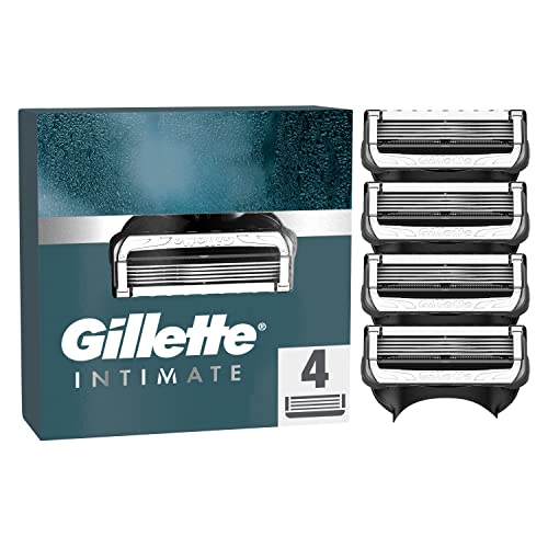 gillette intime rasierklingen für intimbereich, 4 ersatzklingen mit gleitstreifen