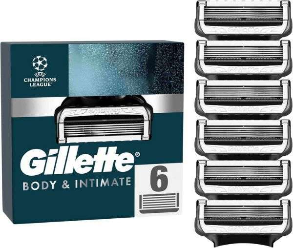 gillette intime rasierklingen 6er pack mit gleitstreifen, 20,99 (statt 27)