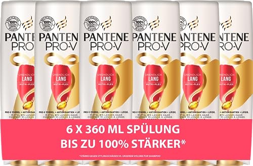 pantene pro-v pflegespülung unendlich lang 6er pack für langes geschädigtes haar 360 ml