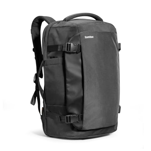 tomtoc 40l reise rucksack, tsa freundliches handgepäck für 15,6-17 zoll laptop, wasserabweisend