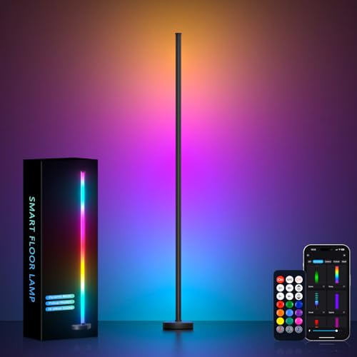 miwatt rgbww led eckstehlampe, app gesteuert, musiksync, dimmbar für garten und cafe