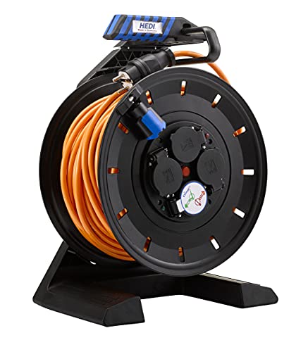 HEDI K740Q2TF500 Vollkunststoff-Kabeltrommel 40m H07BQ-F 3G2,5 IP54