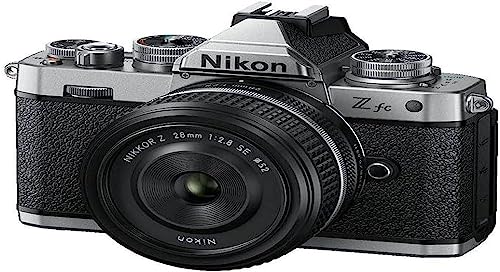 nikon z fc kit 28 mm f2.8 objektiv, 4k uhd video, silber schwarz