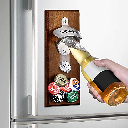 flaschenöffner mit magnet, wand bieröffner, geschenkideen für männer und papa