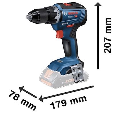 bosch professional gsr 18v-55 akku bohrschrauber, 2x 4.0ah akku, 199,99