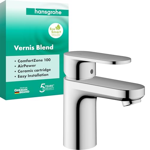 hansgrohe waschtischarmatur verniss blend 88 mm auslaufhöhe wassersparend ohne ablaufgarnitur
