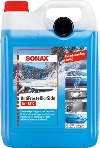 sonax antifrost klar sicht citrus scheibenreiniger -18C 5 liter schlierenfrei