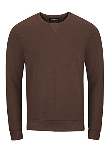 riverso Herren Pullover RIVPhillip Regular Fit Rundhals Langarm Braun S