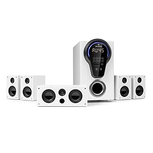 auna areal 525 dg 5.1-surround-system 125w rms bt usb sd aux mit fernbedienung