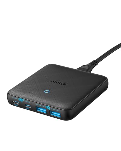 anker usb-c ladegerät 65w gaN 4-port netzteil mit 2 usb-c anschlüssen für macbook, laptop, ipad, iphone