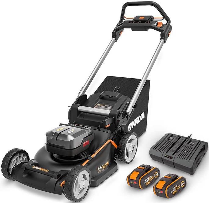 WORX wg749e akku rasenmäher 40V (2x20V) mit akkus, 356,15 statt 419