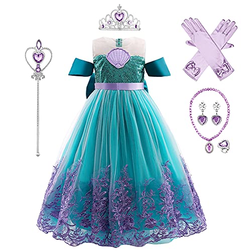 imekis kinder mädchen meerjungfrau kostüm tutu prinzessin karneval fasching outfit