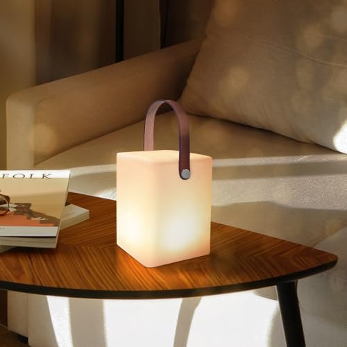 Produktbild: malux akku led outdoor lampe tischlampe mit fernbedienung 8 farben wasserdicht