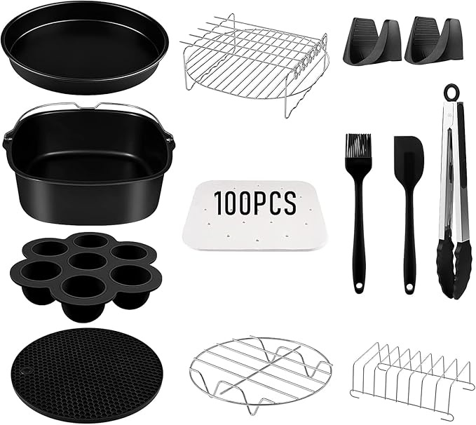 airfryer zubehör für philips 6,2l, cosori 5,5l, 6l, 6,4l heißluftfritteuse