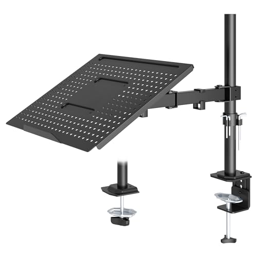 redbat monitor arm mit laptop shelf, adjustable für 13-32 Zoll Bildschirm, bis 16 Zoll Notebook