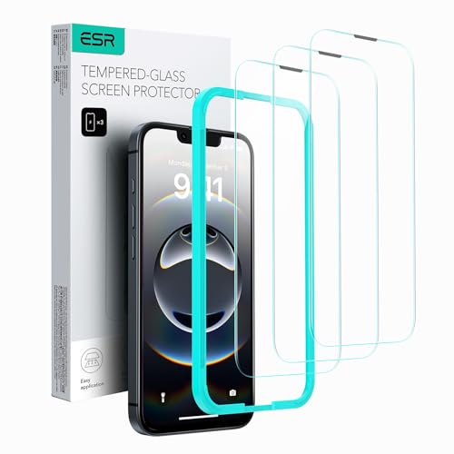 esr panzerglas für iPhone 16e/14/13/13 Pro, 3 Stück, 9H härte, displayschutzfolie