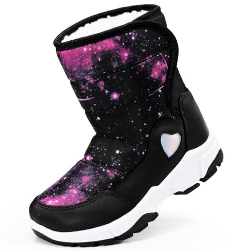 harvest land schneestiefel mädchen warm gefütterte winterstiefel schwarz 31