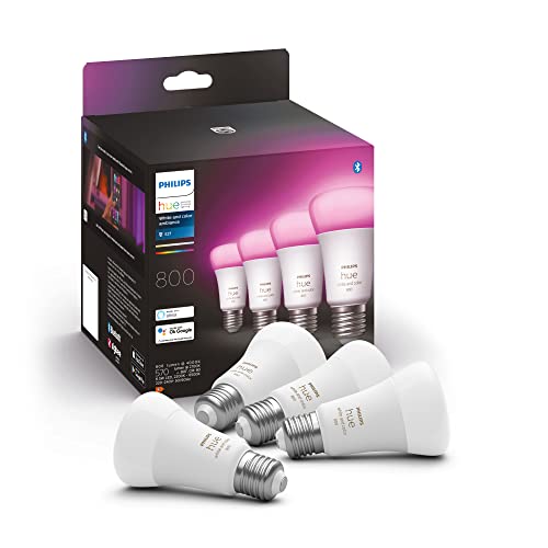 philips hue e27 farbwechselnde led glühbirnen 4er pack 60 w 570 lumen