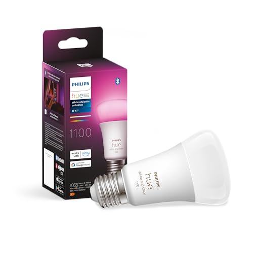 philips hue e27 farbwechselnde glühbirne 800lm 75w weiß und farbe