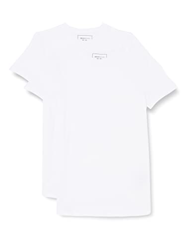 tom tailor denim long fit t-shirt herren doppelpack weiß größe m