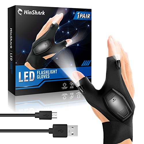 hinshark geschenke für männer, angelhandschuhe mit licht, geschenke für papa, weihnachtsgeschenke für männer