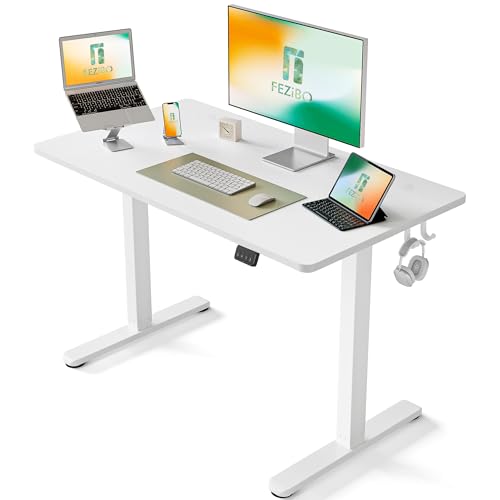 fezibo elektrisch höhenverstellbarer schreibtisch 100 x 60 cm mit memory-steuerung und anti-kollisions-technologie
