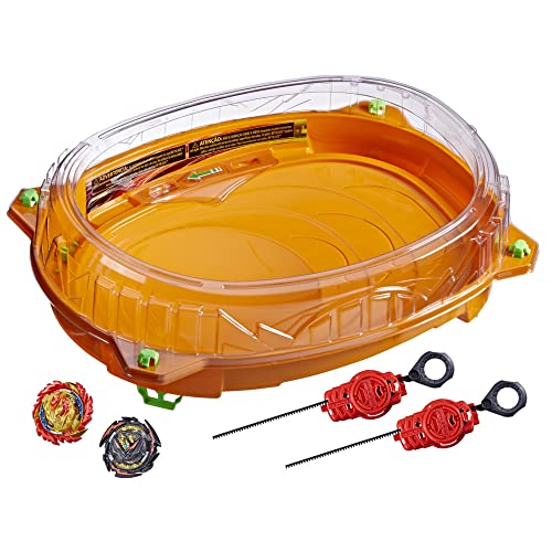 beyblade burst quaddrive cosmic vector battle set, beystadium mit 2 kreiseln, ab 8 jahren