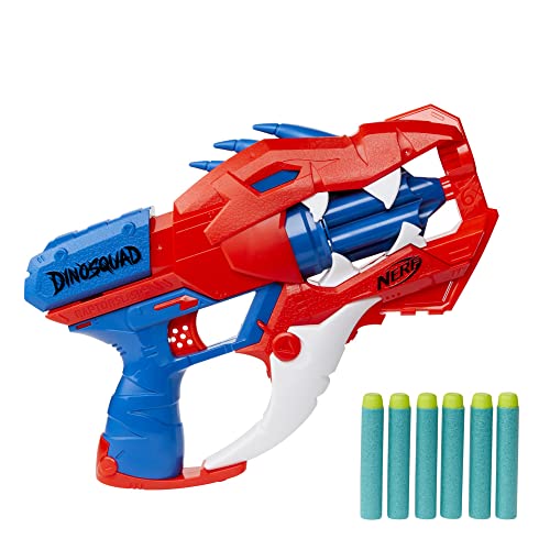 nerf dinosaurs blaster raptor-slash, 6-dart trommel, velociraptor design, schnellfeuer