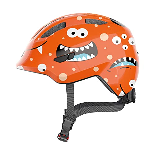 abuss kinderhelm smiley 3.0, fahrradhelm für mädchen und jungs, tiefe passform, zopfplatz