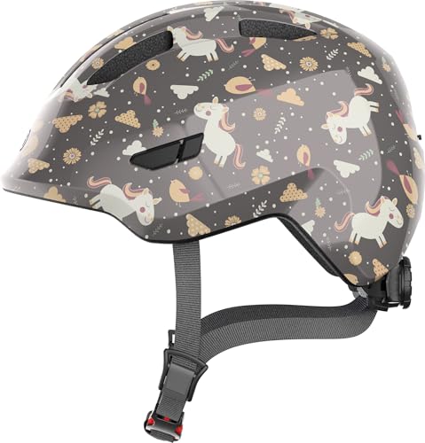abus kinderhelm smiley 3.0 - kinderfahrradhelm für mädchen und jungs mit zopfplatz