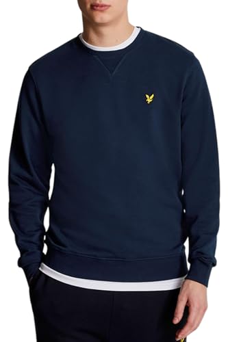 lyle & scott herren sweatshirt blau langarm rundhals size m