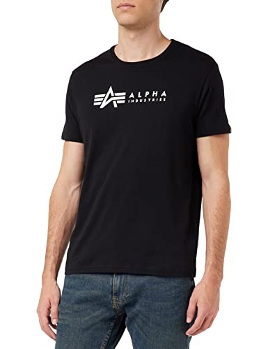 Alpha Industries T-Shirt Herren 2er Pack Schwarz Alpha Label